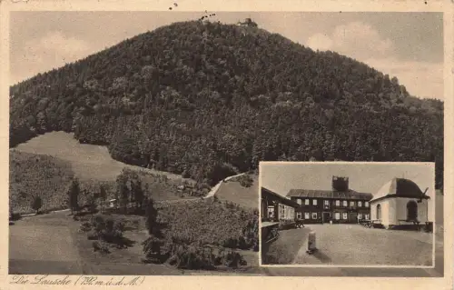Die Lausche mit Gesellschaftsplatz Sachsen Postkarte AK 1928