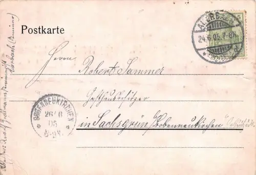 Auerbach Vogtland Lehrerseminar Reliefpostkarte 1905