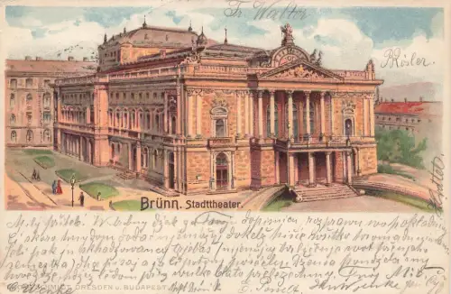 Brünn (Brno) Stadttheater Postkarte AK 1901