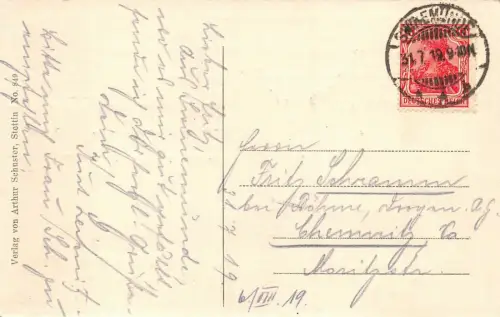 Osternothafen Leuchtturm AK 1919 Swinemünde