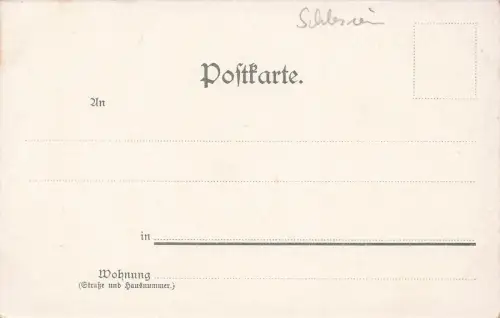 Gruss aus Jauernig mit Schloss Johannesberg Javorník Schlesien Postkarte AK