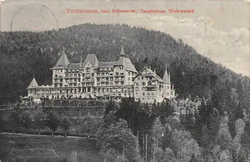 Todtmoos bad. Schwarzw. Sanatorium Wehrawald Baden-Württemberg Postkarte AK 1910