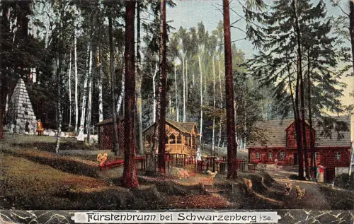 Fürstenbrunn bei Schwarzenberg i./Sa. Feldpostkarte AK 1916