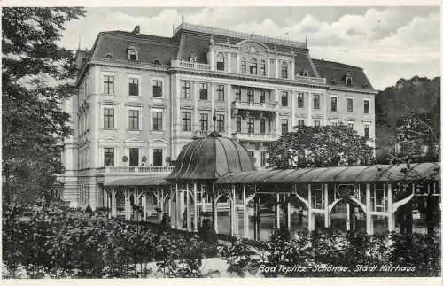 Bad Teplitz-Schönau Städt. Kurhaus Postkarte AK