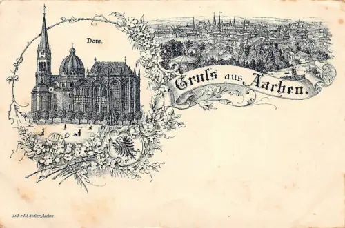 Aachen Dom Rotes Kreuz Feldpostkarte