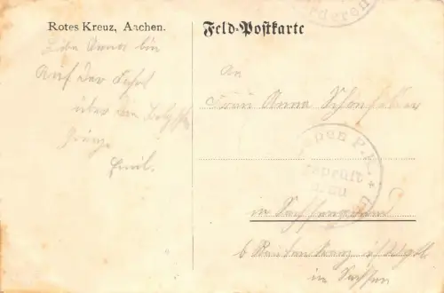 Aachen Dom Rotes Kreuz Feldpostkarte