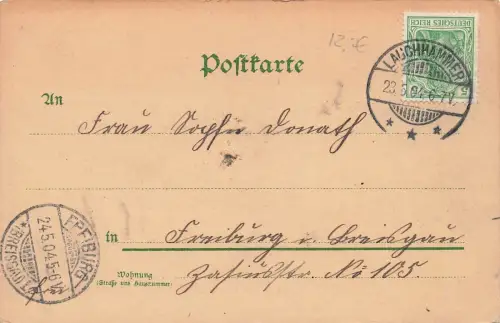 Gruß Postkarte Engel Lauchhammer 1904