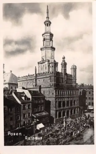 Ansicht Posen Rathaus Postkarte AK