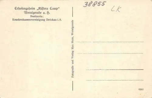 Erholungsheim "Rüsters Camp" Wernigerode a. H. Aufenthaltsräume AK