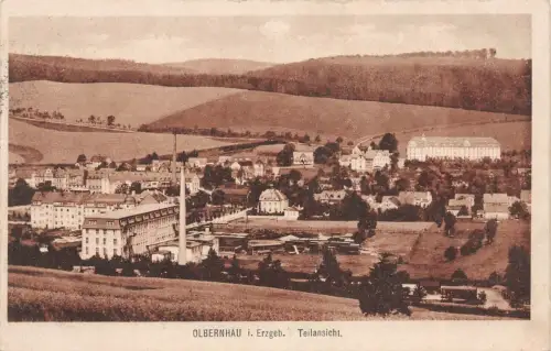 Olbernhau i. Erzgeb. Teilansicht Postkarte 1924