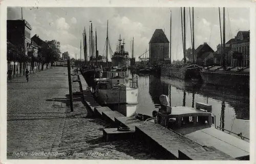Haffbad im Hafen-Ueckermünde Mecklenburg-Vorpommern Postkarte AK 1939