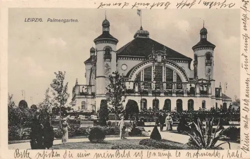 Leipzig Palmengarten Postkarte AK 1917