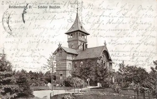 Reichenbach i. V. Schöne Aussicht Postkarte 1915