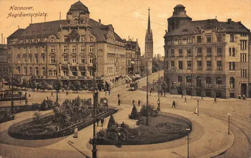 Hannover, Aegidientorplatz Strassenbahn Niedersachsen Postkarte AK 1918