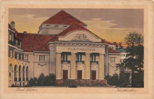 Bad Elster Kurtheater Postkarte AK 1922