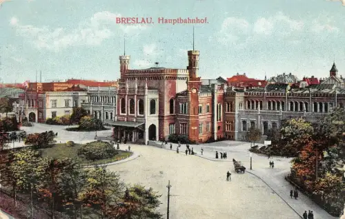 Breslau Hauptbahnhof Feldpostkarte 1915