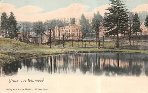 Gruss aus Warmbad Wolkenstein Erzgeb. Sachsen AK