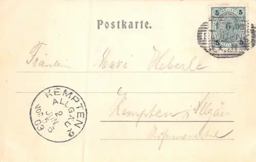 Kirche u. Rhätikon Bludenz (Arlbergbahn) Postkarte AK 1903