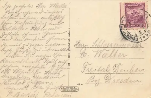 Teplitz-Schönau (Teplice) Steinbad Postkarte AK