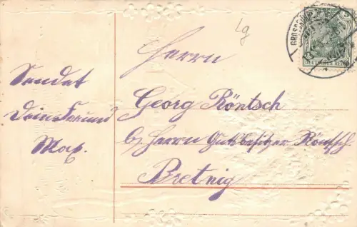 AK geprägt Herzlichen Glückwunsch zum Geburtstage