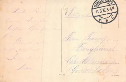 Elbing Kaiserin-Auguste-Victoria-Schule Silberbrunnen Feldpostkarte AK 1917