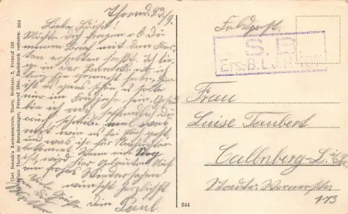 Thorn Westpreussen Flugzeug über Schießplatz Postkarte