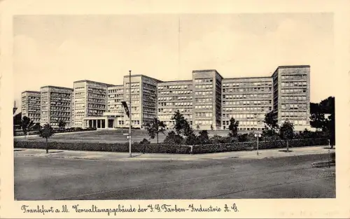 Frankfurt a. M Verwaltungsgebäude der Farben Industrie Postkarte AK