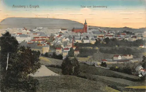 Annaberg i. Erzgeb. Total vom Schreckenberg Postkarte AK 1915