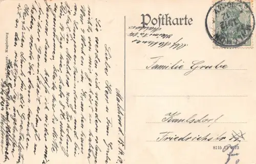 Heimstätte Malchow b. Berlin Postkarte AK 1912