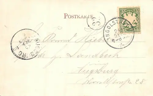 Gruss aus Ingolstadt Cavalier Hepp Postkarte 1901