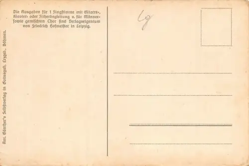 Arzgebirch w. b. d. schü! Lieder u. Ged. in erzgeb. Mundart. Nr. 77 Postkarte AK