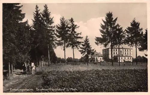 Erholungsheim Teichwolframsdorf Thüringen Postkarte AK 1934