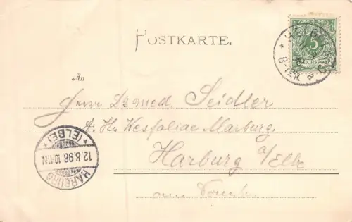 Helgoland Heirathsantrag auf Helgoland Postkarte AK 1898
