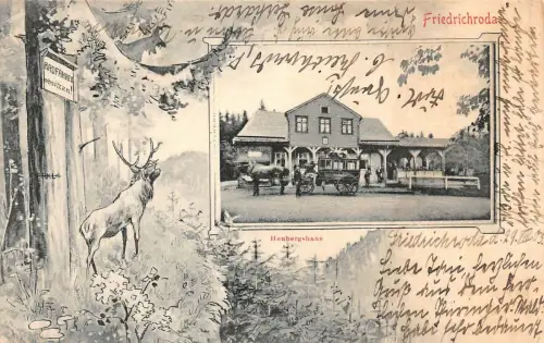 Friedrichroda Heuberghaus Postkarte 1903