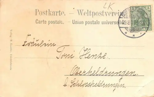 Friedrichroda Heuberghaus Postkarte 1903