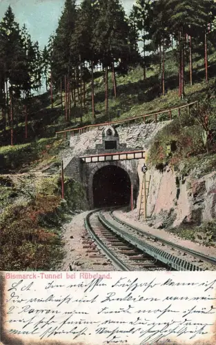 Bismarck-Tunnel bei Rübeland Sachsen-Anhalt Postkarte AK 1909