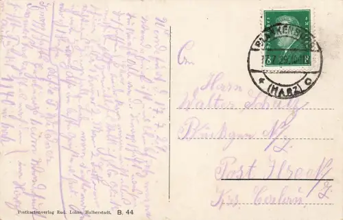 Knappschafts-Erholungsheim Wendefurt im Bodetal Sachsen-Anhalt Postkarte AK 1929