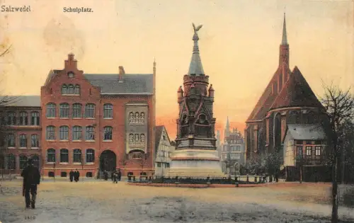 Salzwedel Schulplatz Postkarte