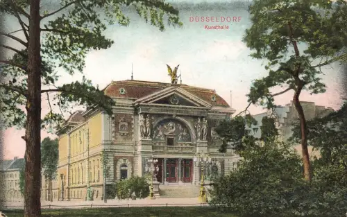 Ansicht Kunsthalle in Düsseldorf Nordrhein-Westfalen Postkarte AK 1910