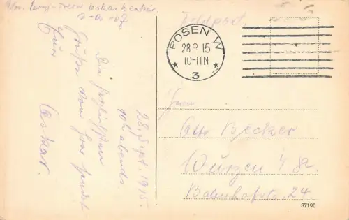 Posen an der Schloßbrücke Ansicht Feldpostkarte 1915