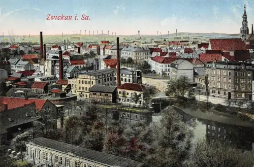 Zwickau i. Sa. Ansicht Postkarte 1915