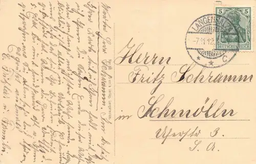 Langensalza Mittelschule Thüringen AK 1912