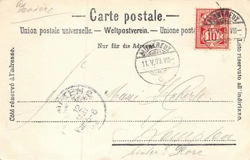 Lac Leman Genfersee Boot Postkarte AK 1903