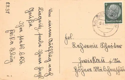 Liegnitz Auguste-Victoria-Schule Postkarte AK 1937