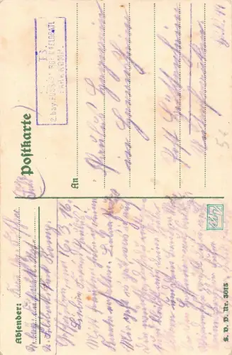 Durch Nacht zum Licht ! Patriotika Postkarte AK 1916