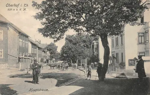 Oberhof i. Th. 825 m ü. d. M. Hauptstrasse Postkarte AK 1910