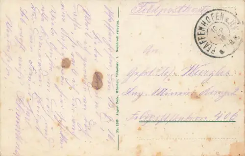 Oberer Stadtplatz in Pfaffenhofen an der Ilm Bayern Postkarte AK 1916