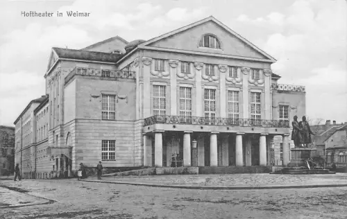 Hoftheater in Weimar Goethe-Schiller-Denkmal AK