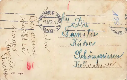 Hase am Telefon Ostergrüße Postkarte 1931