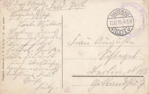 Vormarsch Dragoner Reiter Soldaten Postkarte AK 1915